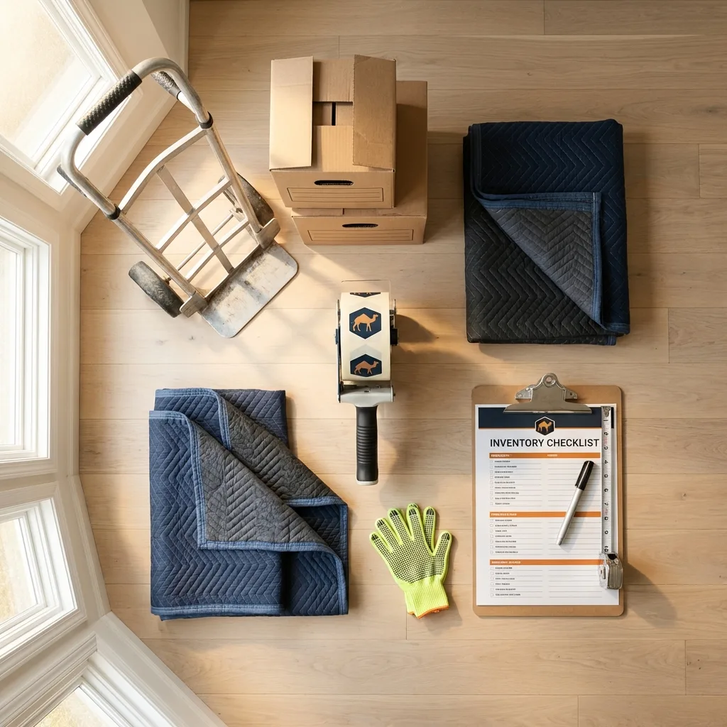 Professional moving supplies and packing materials layout for Cottonport residential relocations